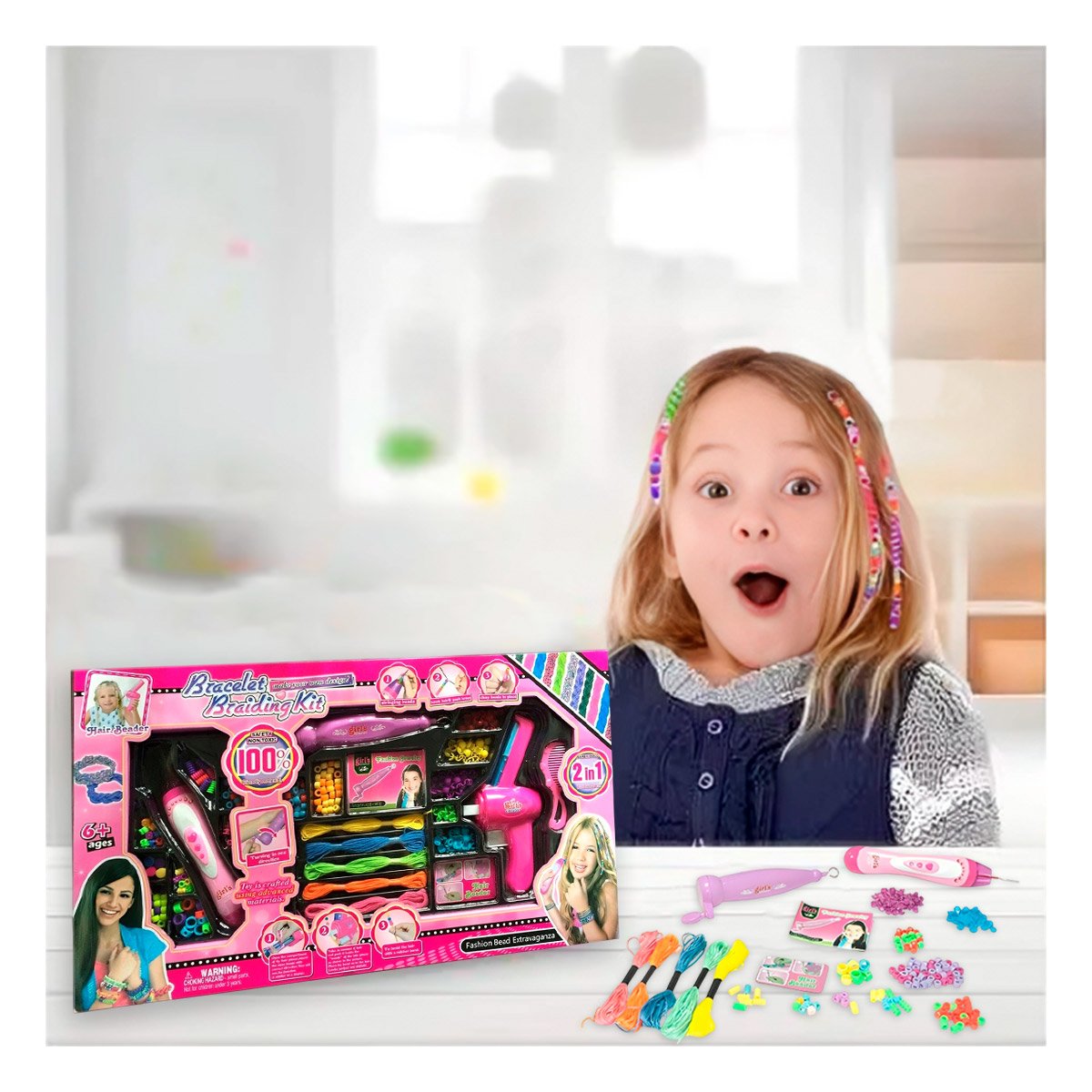 PACK4 KIT DE CABELLO DE NINAS Y+PAPEL DE REGALO - 5