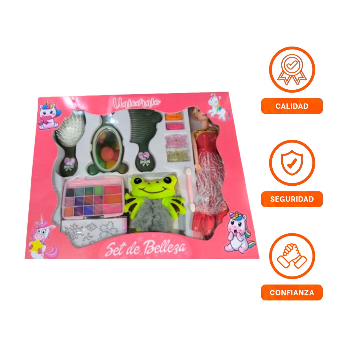 PACK2 JUGUETE KIT DE MAQUILLAJE CON UNA MUÑECA PARA NINAS - 2