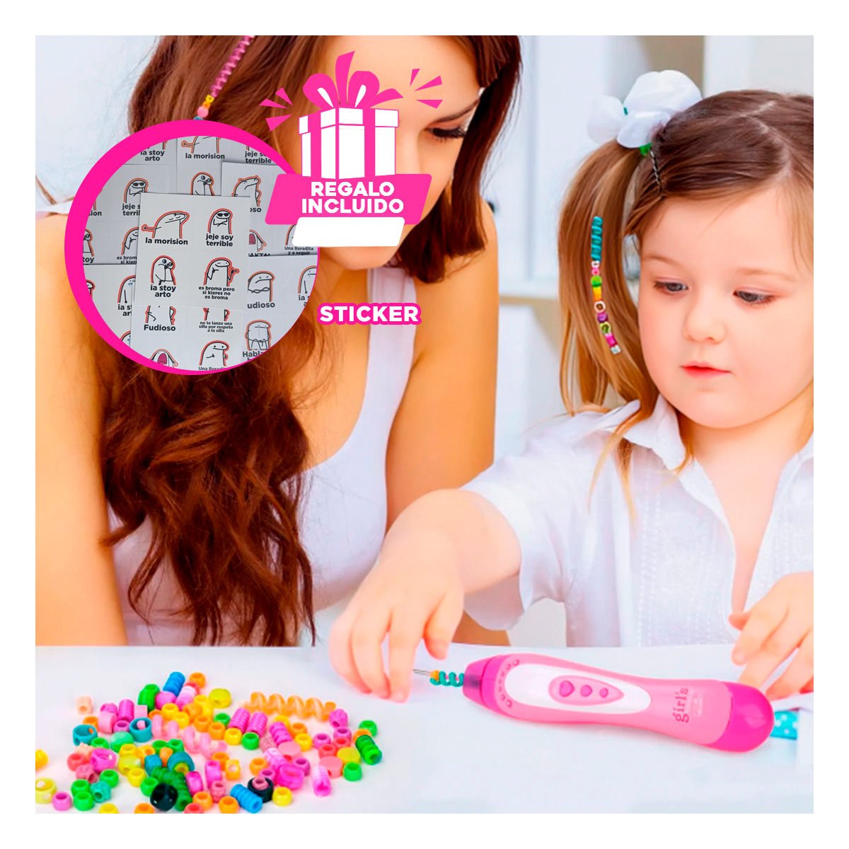 PACK4 KIT DE DECORACION PARA EL CABELLO Y+REGALO STICKERS - 2