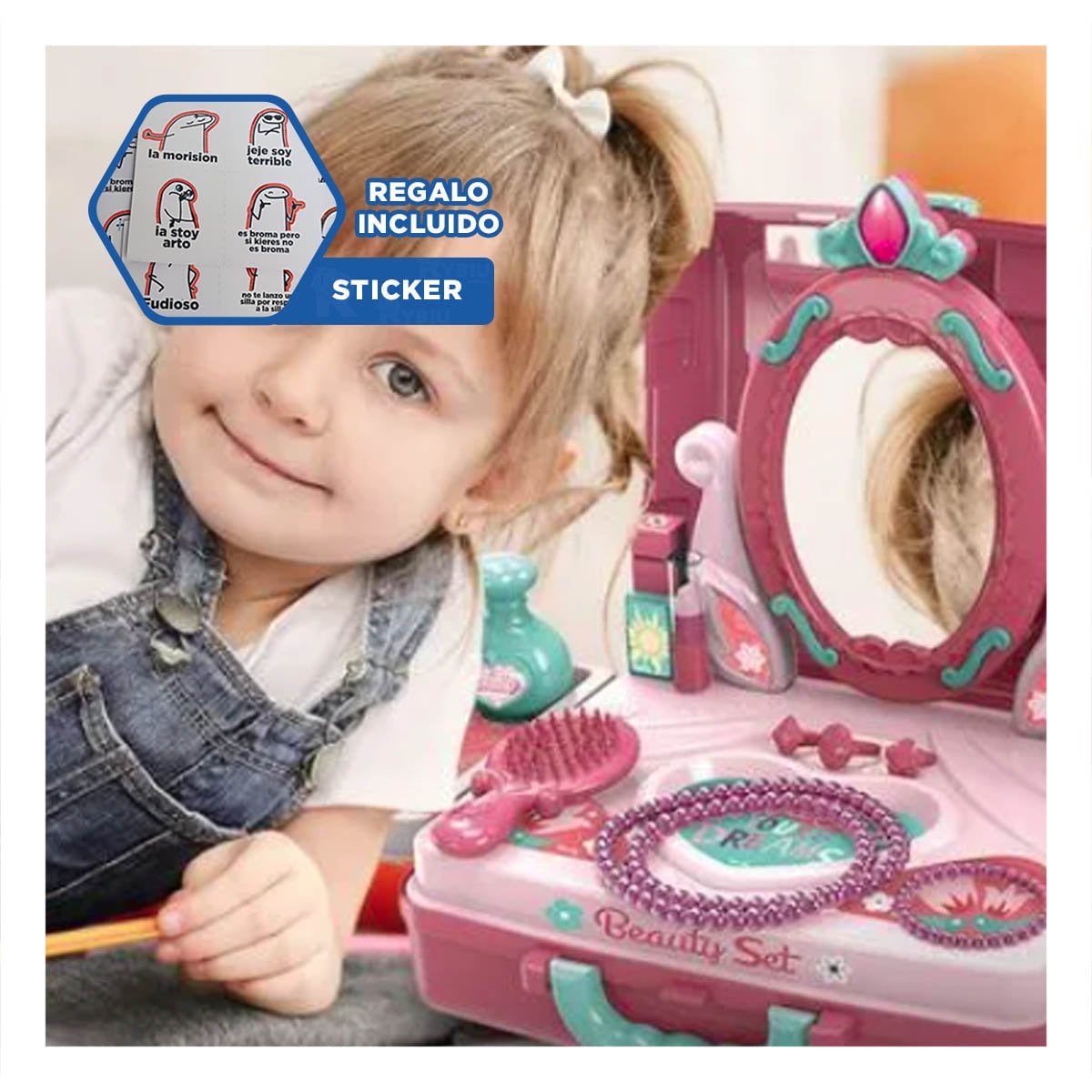 PACK4 KIT DE COMESTICOS CON ACCESORIOS Y+REGALO STICKERS - 5
