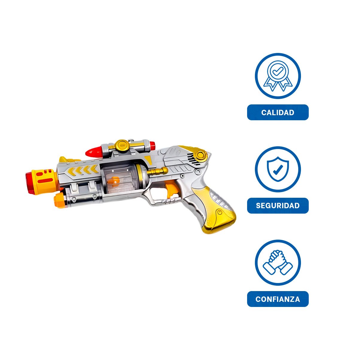 PROYECTOR DE SONIDO LASER PLATEADO PARA ACTIVIDADES DE JUEGO AL AIRE LIBRE Y+LIGAS REGALO - 3