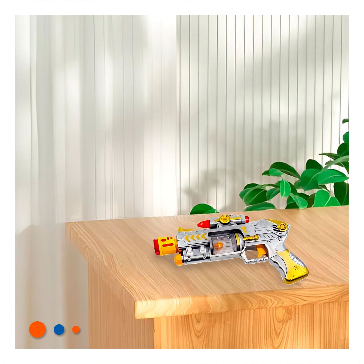 PACK2 EMISOR DE SONIDO LASER PLATEADO CON ESTILO VISUAL MODERNO - 3