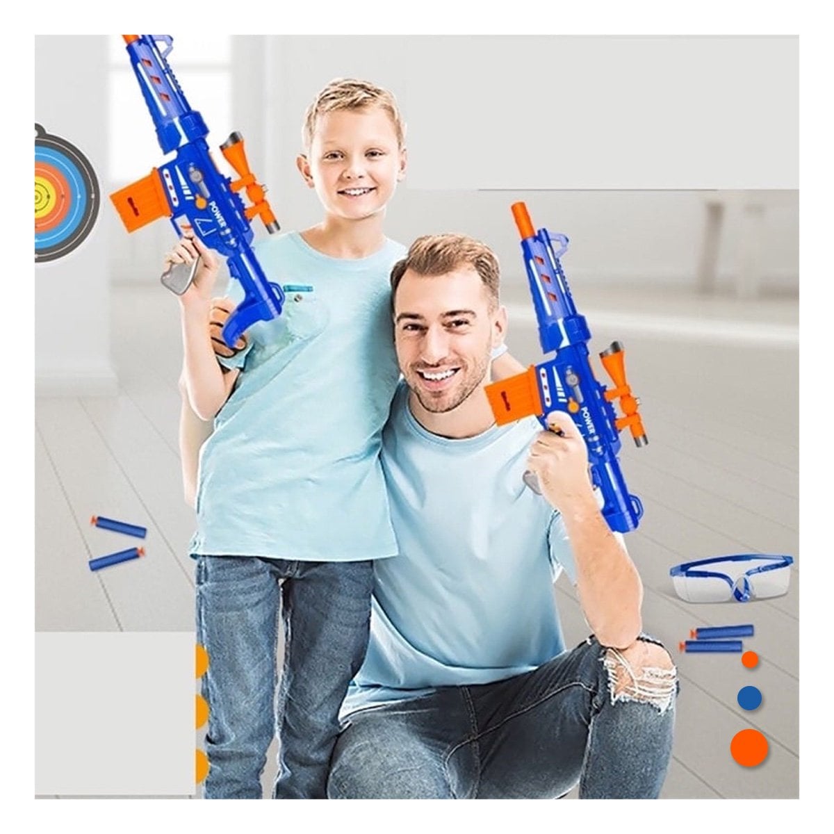 LANZADOR DE DARDOS CON BASE PARA ACTIVIDADES DINAMICAS Y JUEGO EN CASA - 2