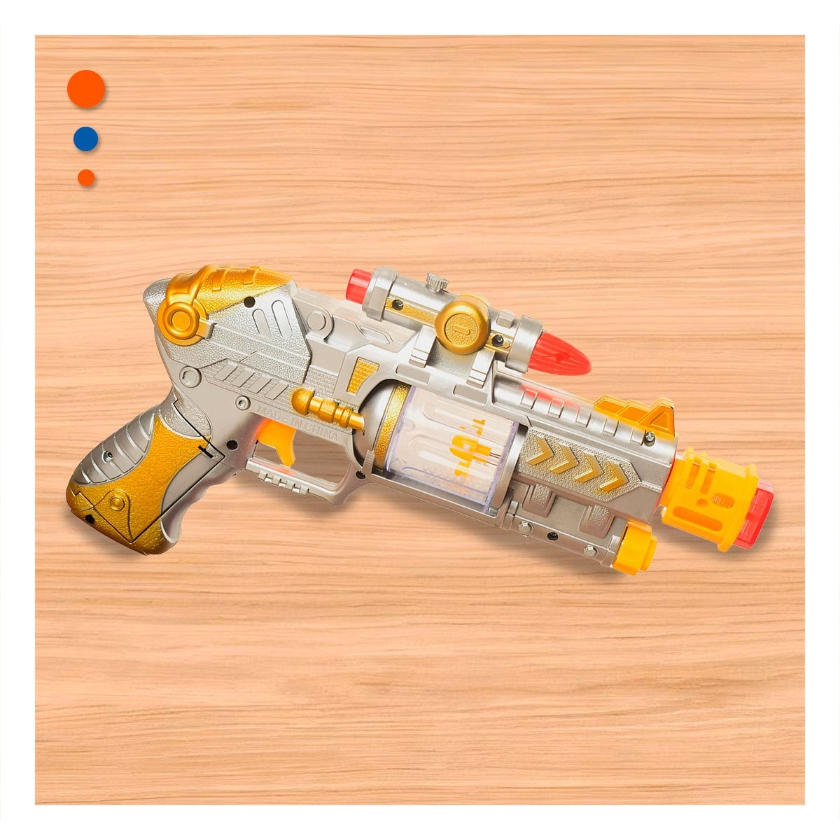 PACK6 PROYECTOR DE SONIDO LASER PLATEADO PARA JUEGOS DE IMAGINACION - 2