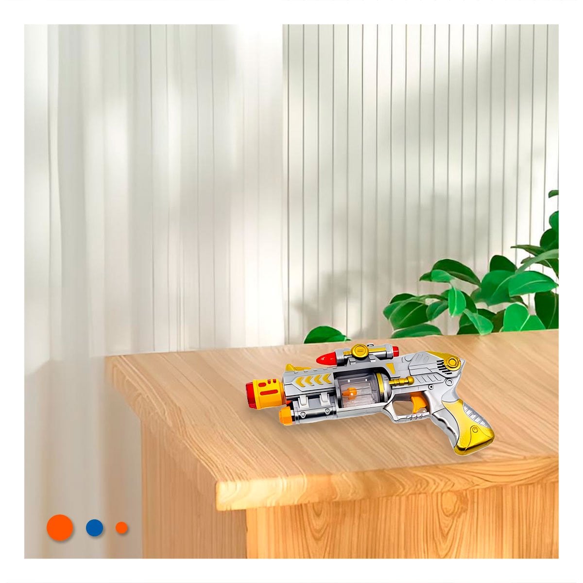PACK6 PROYECTOR DE SONIDO LASER PLATEADO PARA JUEGOS DE IMAGINACION - 3