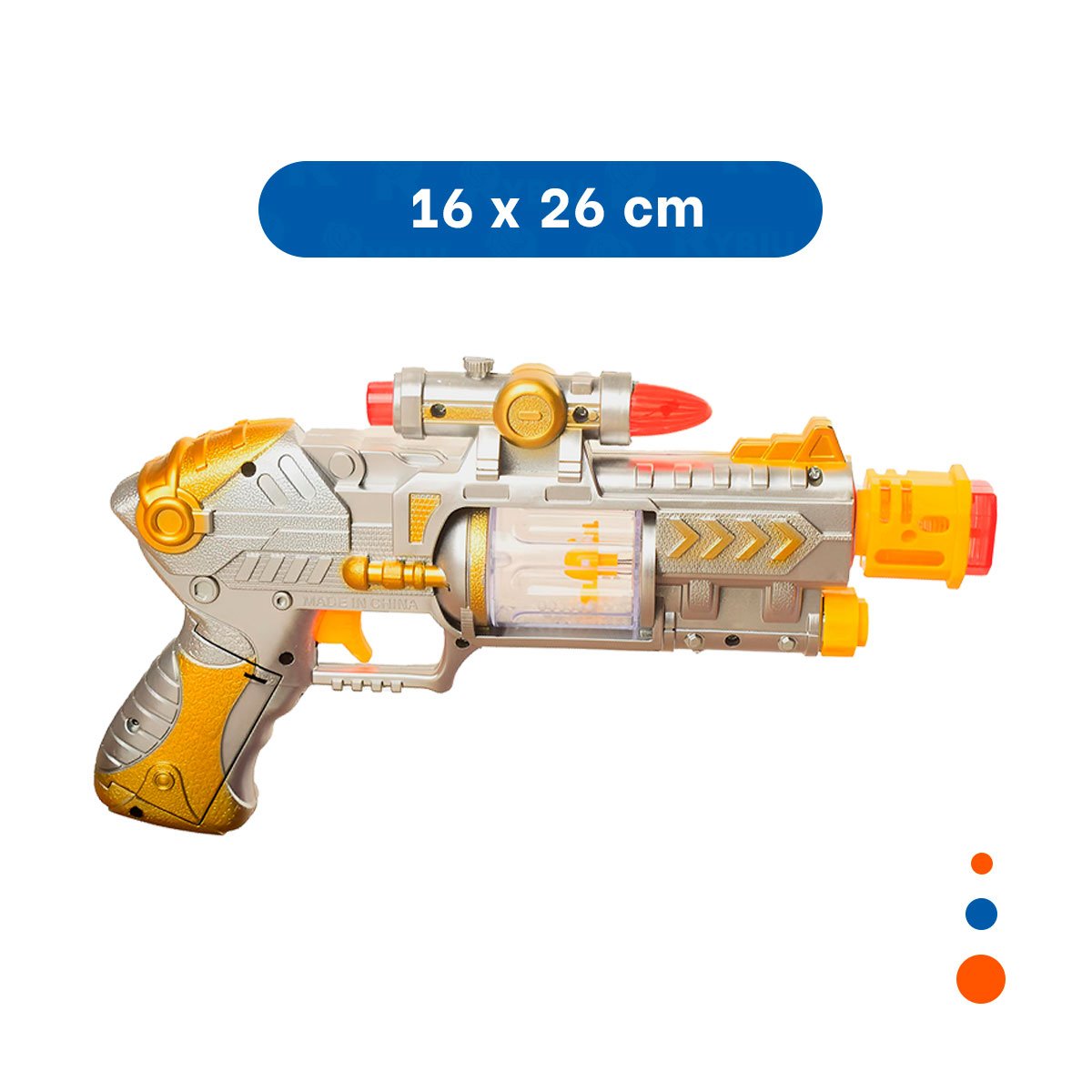 PACK6 PROYECTOR DE SONIDO LASER PLATEADO PARA JUEGOS DE IMAGINACION - 4