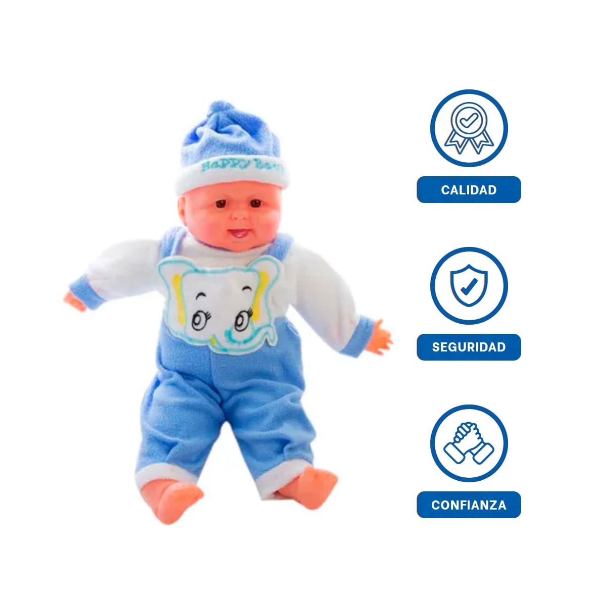 JUGUETE INFANTIL DE ELEFANTE CON SONIDO PARA JUEGO CREATIVO EN CASA Y MOMENTOS Y+LIGAS REGALO - 3