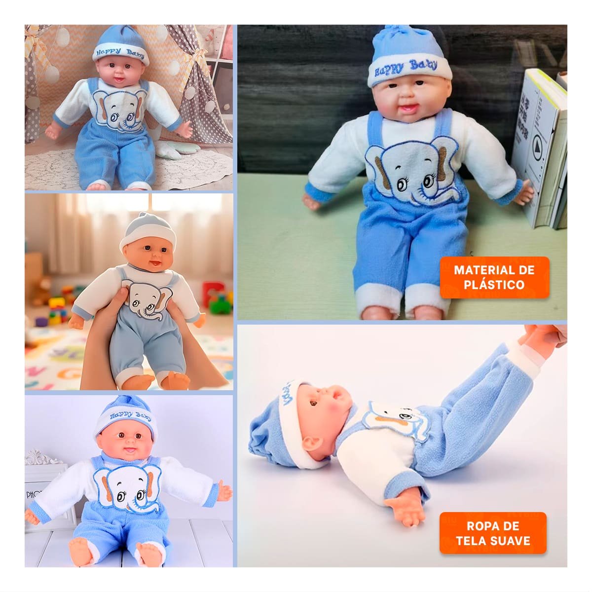 PACK2 JUGUETE ELEFANTE CON SONIDO PARA JUEGO DIARIO Y TIEMPO EN FAMILIA Y+PAPEL REGALO - 3