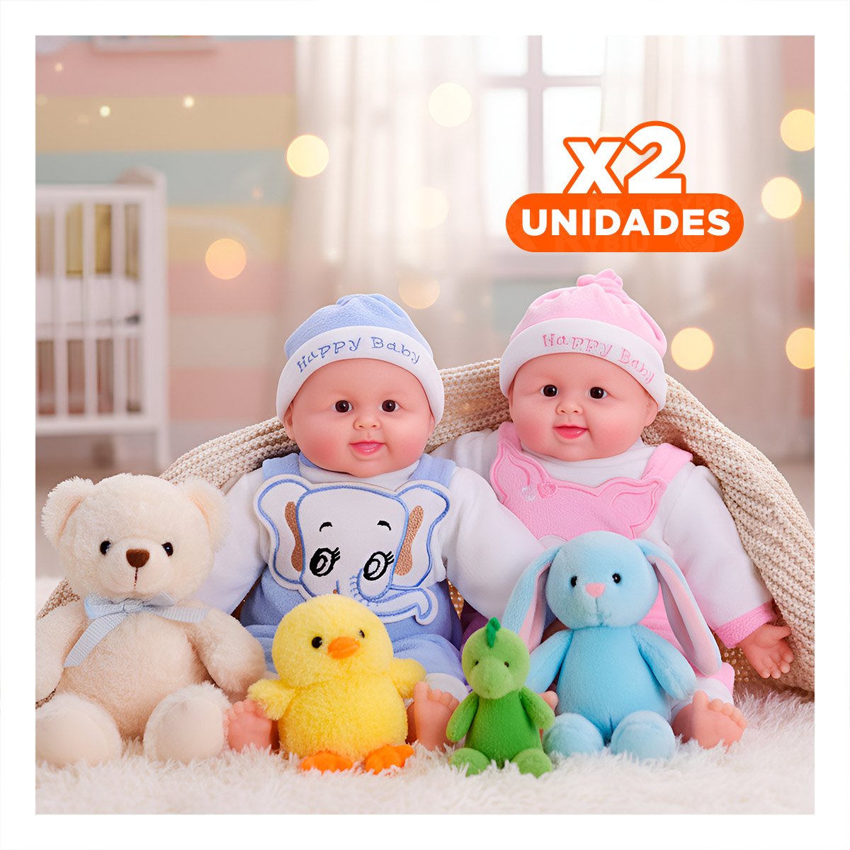 PACK2 FIGURA ELEFANTE CON SONIDO PARA JUEGO DIARIO Y TIEMPO EN FAMILIA Y+REGALO STICKER - 1