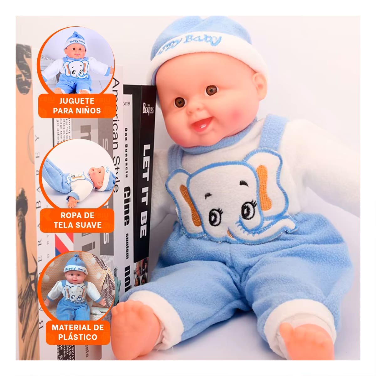 PACK6 PERSONAJE ELEFANTE CON SONIDO PARA ACOMPANAMIENTO Y JUEGO EN CASA Y+REGALO STICKER - 3