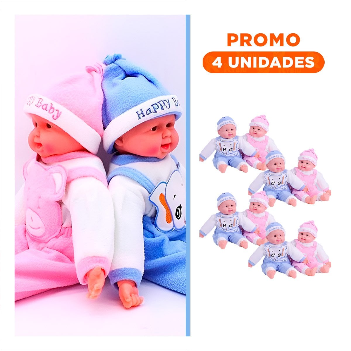 PACK4 FIGURA INFANTIL ELEFANTE CON SONIDO PARA JUEGO DIARIO Y TIEMPO Y+REGALO STICKER - 1
