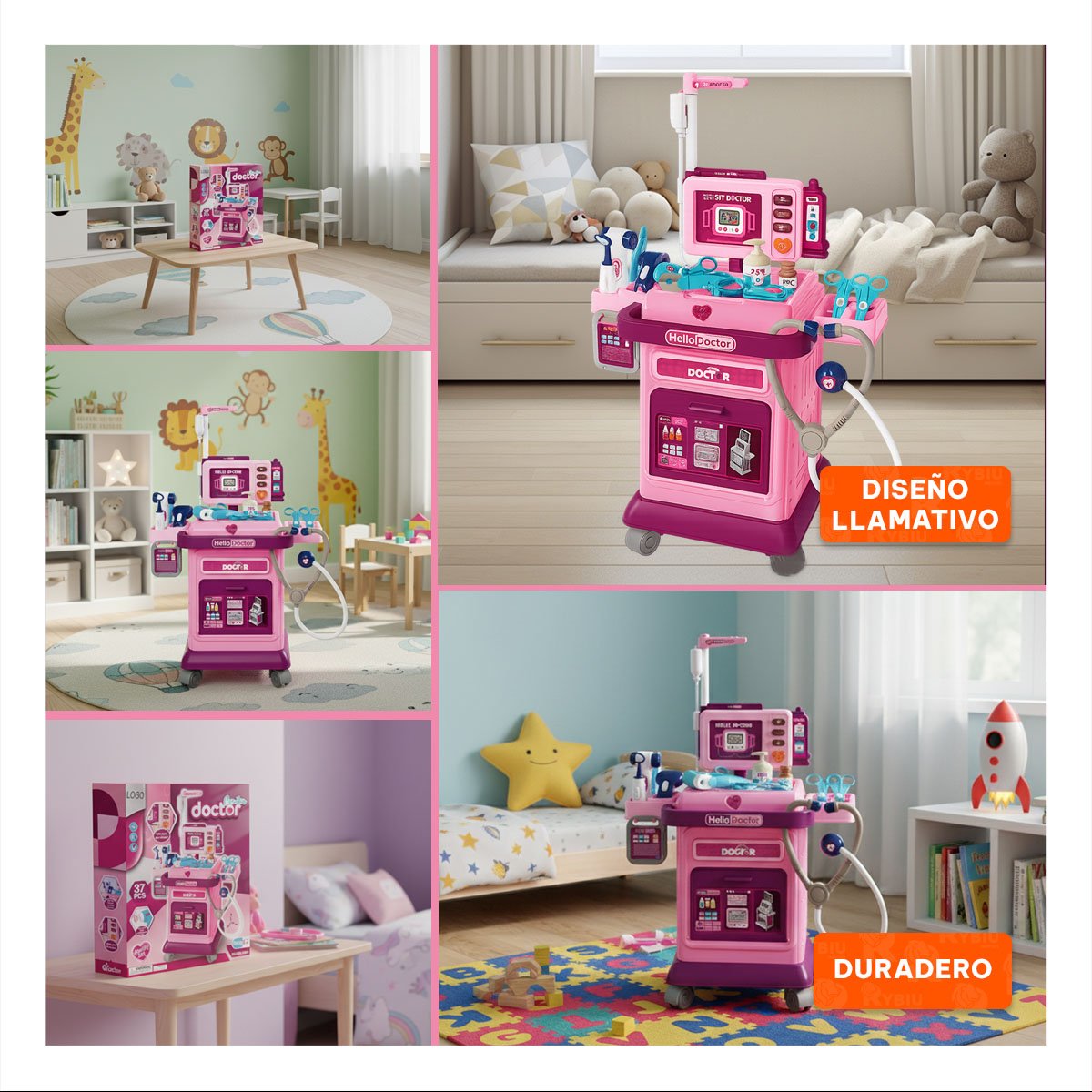 JUGUETE MEDICO DE LUCES Y SONIDOS KID Y+PAPEL DE REGALO - 5
