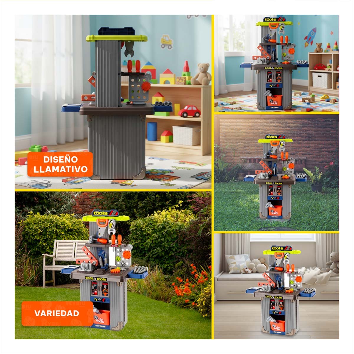 JUGUETE MALETIN CONSTRUCTOR KID EN PLOMO Y+PAPEL DE REGALO - 5