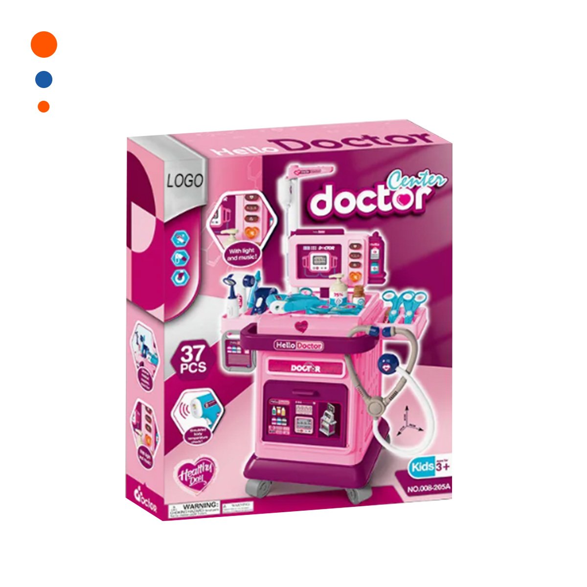 JUGUETE CARRITO MEDICO CON ACCESORIOS Y+REGALO STICKERS - 5