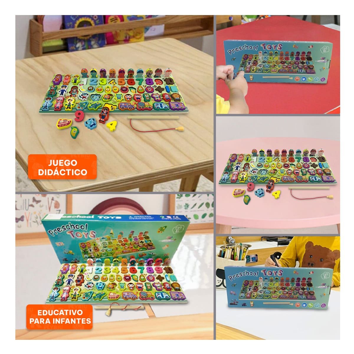 TABLERO ENCAJABLE DE PESCA DE FRUTAS Y+PAPEL DE REGALO - 5