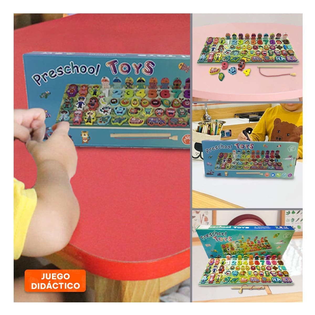PACK12 PANEL DE PESCA INFANTIL MULTICOLOR Y+PAPEL DE REGALO - 5