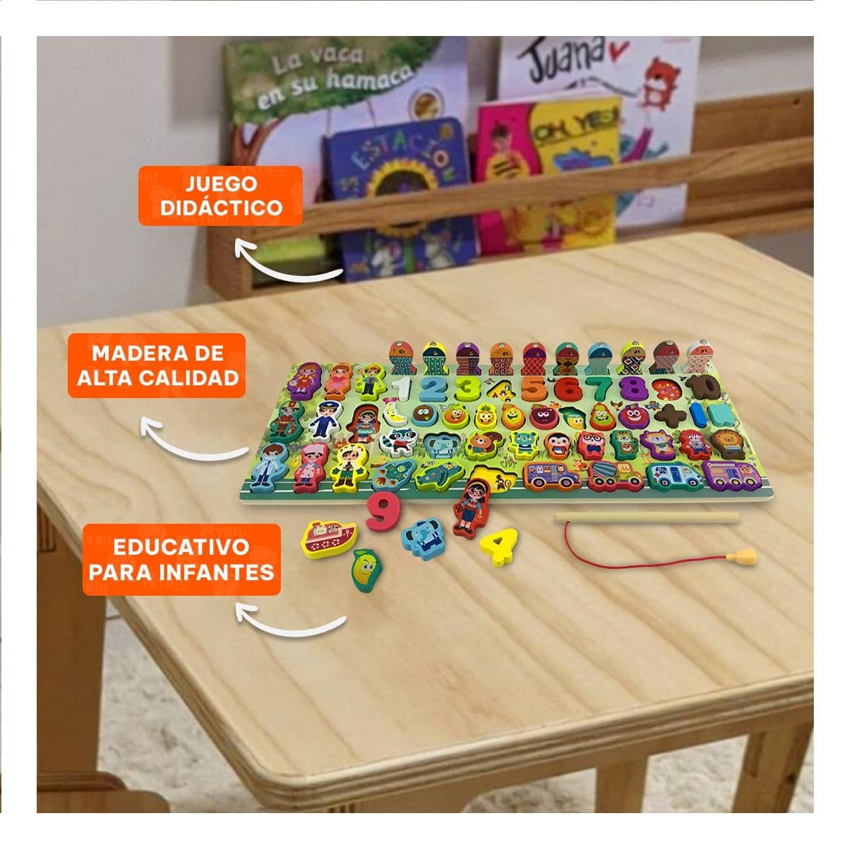 PACK4 JUGUETE DE PESCA INFANTIL DE FRUTAS Y+REGALO STICKERS - 2