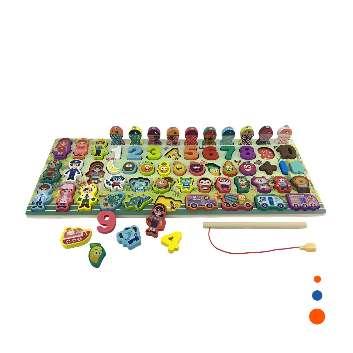 PACK4 JUGUETE DE PESCA INFANTIL DE FRUTAS Y+REGALO STICKERS - 3