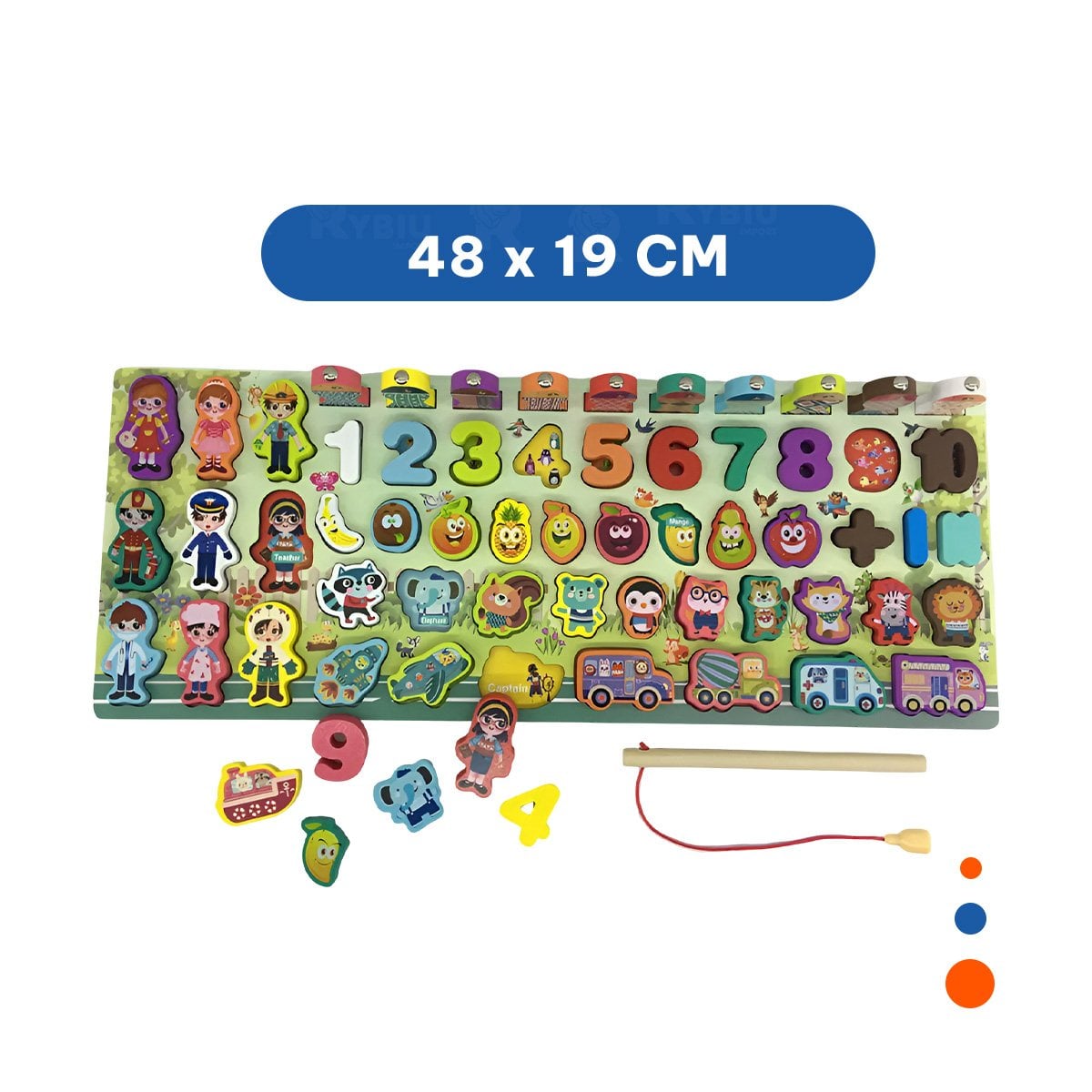 PACK4 JUGUETE DE PESCA INFANTIL DE FRUTAS Y+REGALO STICKERS - 4