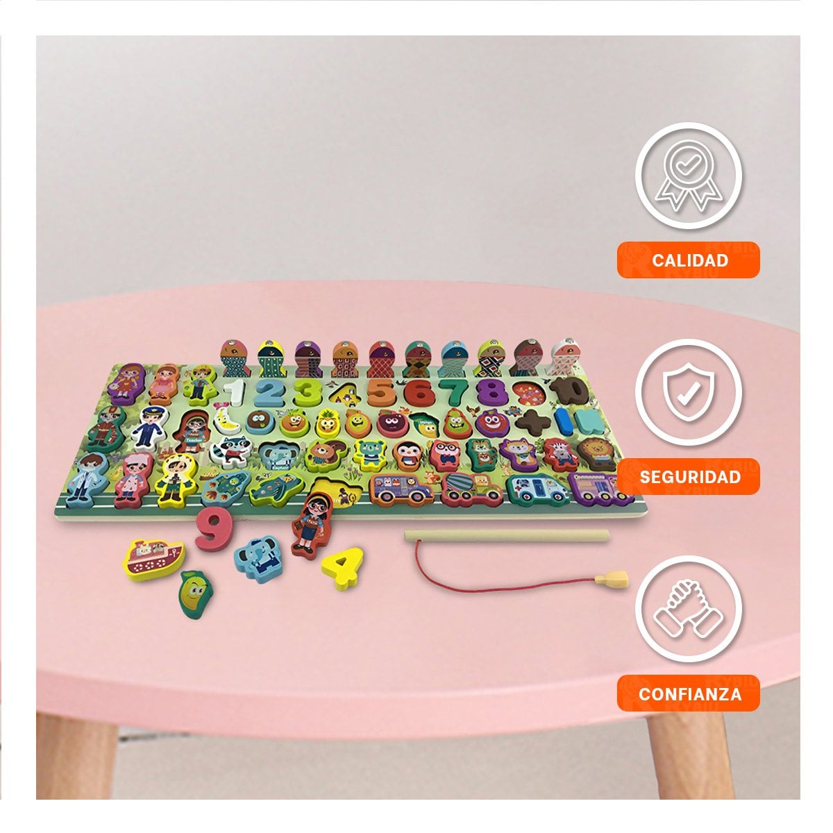 PACK4 JUGUETE ENCAJABLE DE NUMEROS EN MULTICOLORES - 5