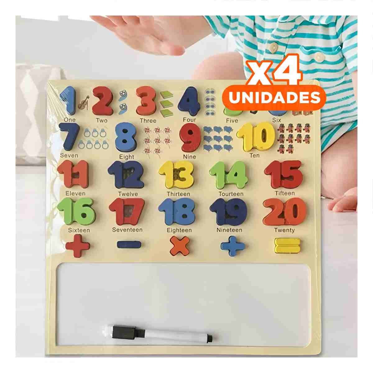 PACK4 ELEMENTO EDUCATIVO CON PIZARRA NUMERICA PARA ACTIVIDADES DIARIAS - 1