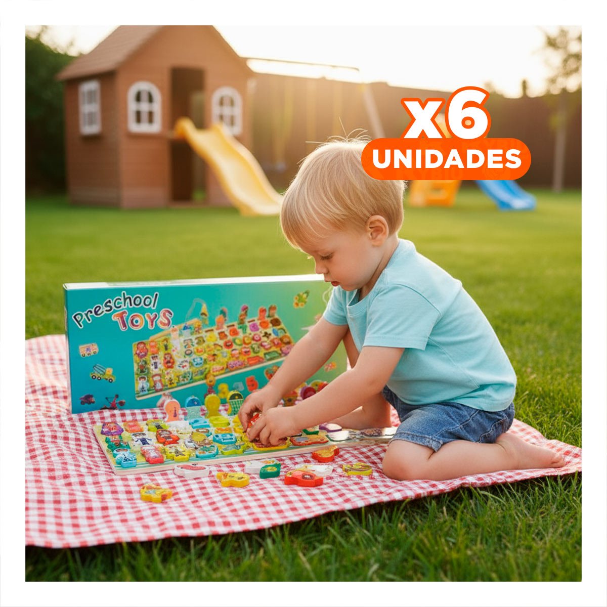 PACK6 JUEGO CREATIVO DE PESCA CON FIGURAS DE PROFESION YREGALO STICKER - 1