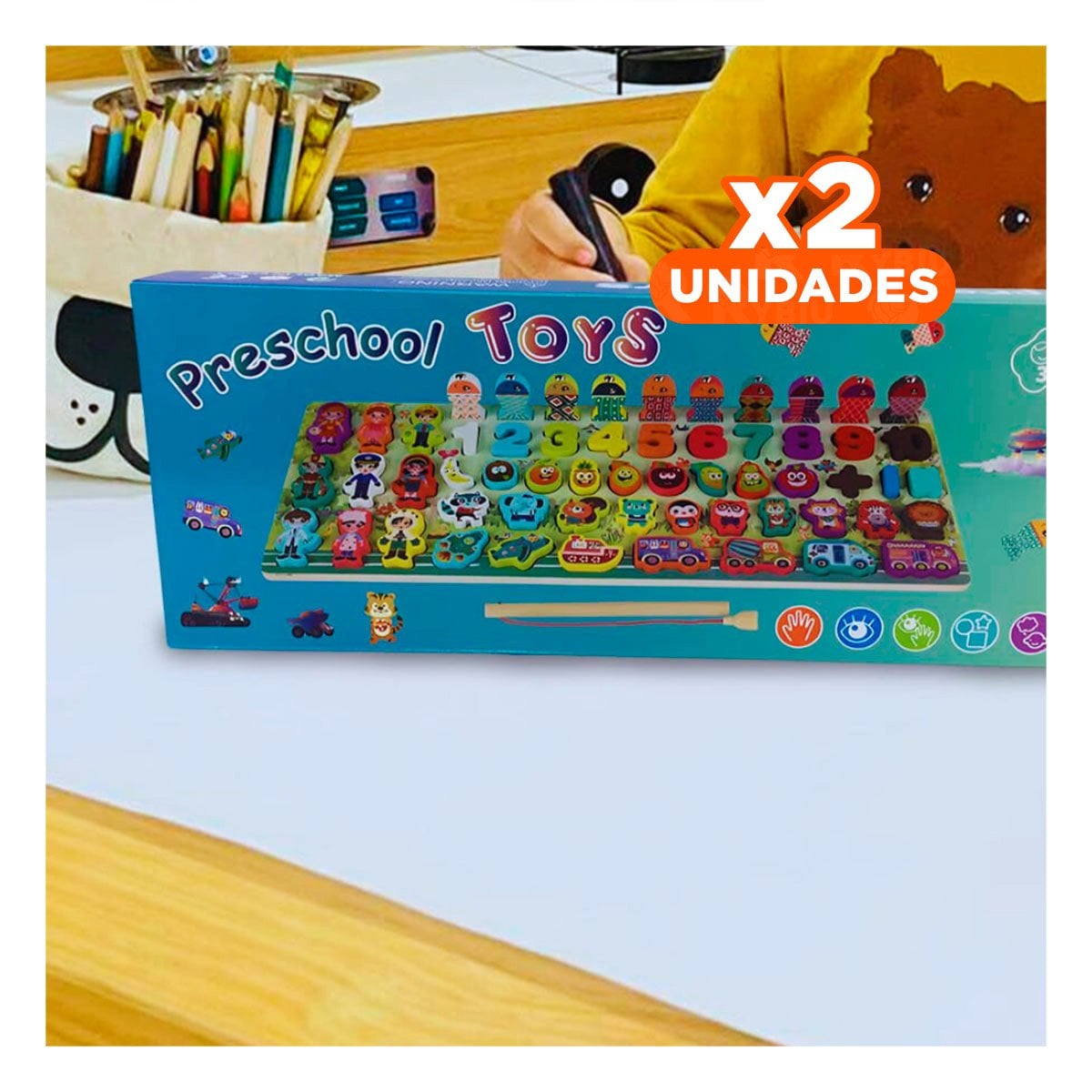 PACK2 JUGUETE INTERACTIVO DE PESCA Y+REGALO STICKERS - 1