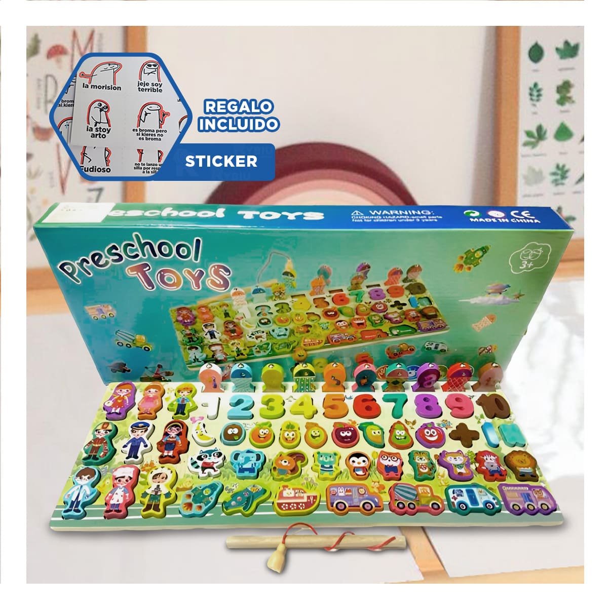 PACK2 JUGUETE INTERACTIVO DE PESCA Y+REGALO STICKERS - 5