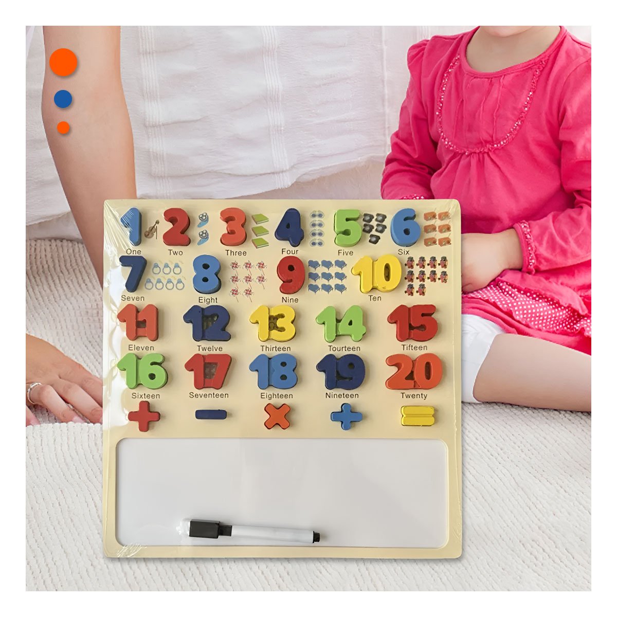 PACK2 SOLUCION EDUCATIVA CON PIZARRA NUMERICA PARA APRENDER NUMEROS Y+PAPEL REGALO - 5
