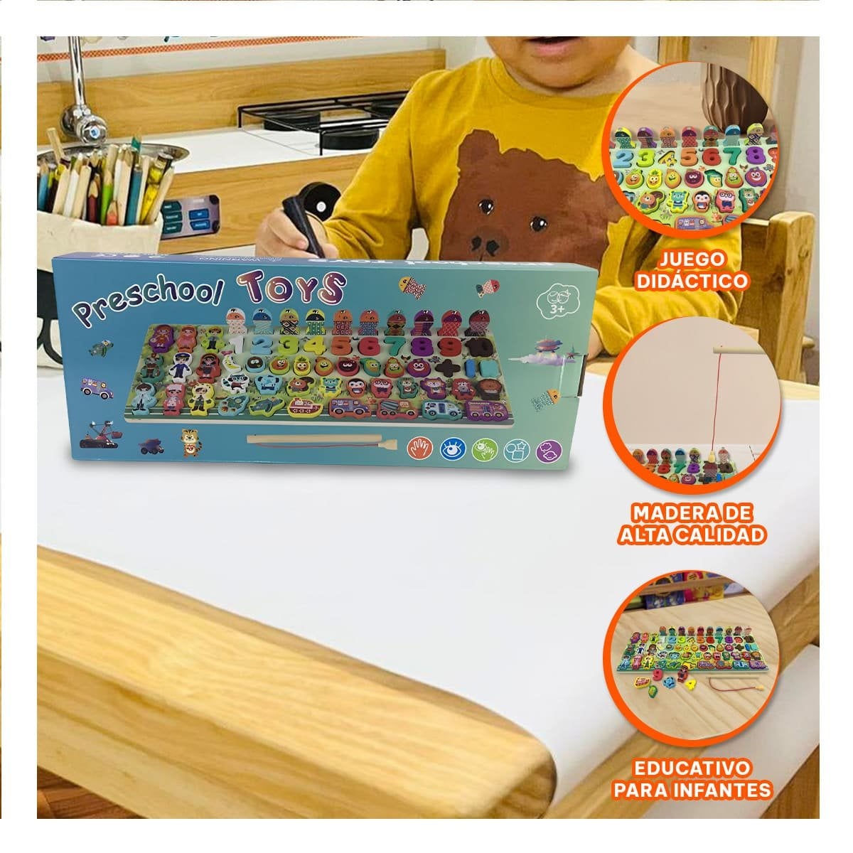 PACK12 PANEL DE PESCA DIVERTIDO CON IMAGENES DE ANIMALES - 2