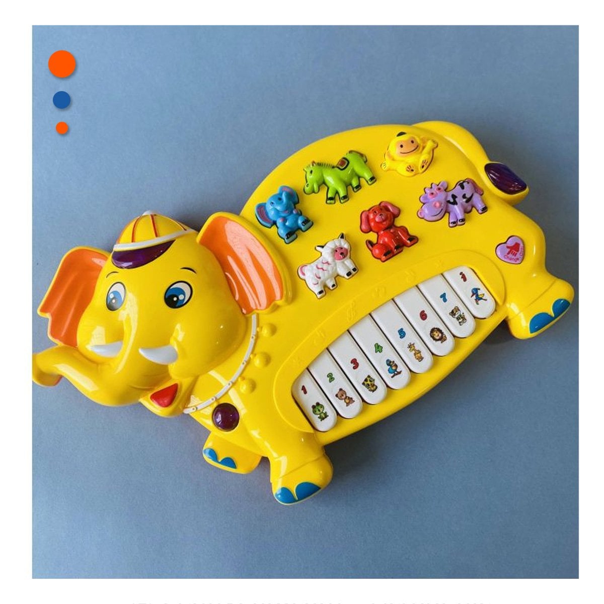 PACK6 TECLADO RECREATIVO CON FIGURAS DE NUMEROS Y ANIMALES PARA JUEGO Y+PAPEL REGALO - 2
