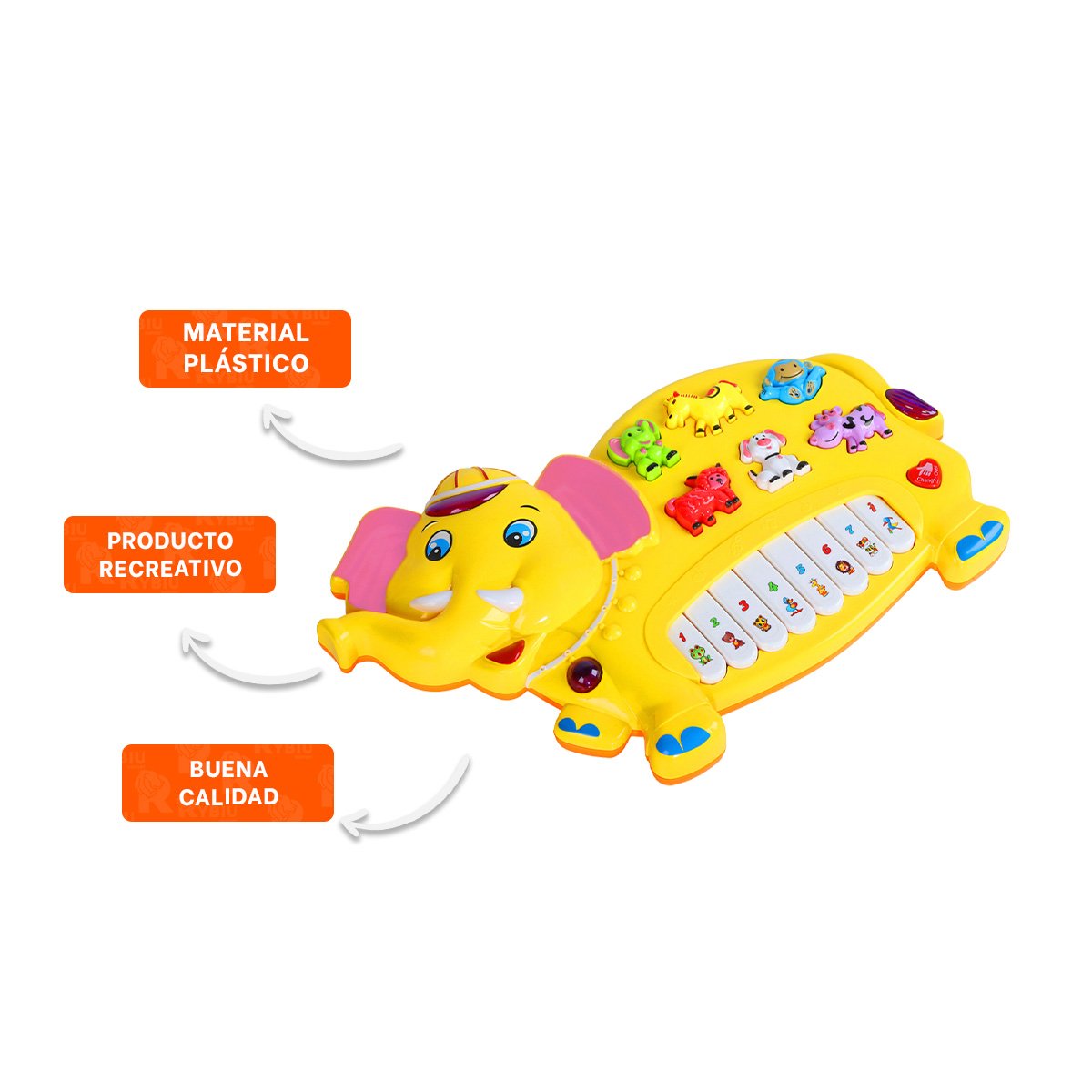 PACK12 JUGUETE KID DE PIANO EN AMARILLO Y+PAPEL DE REGALO - 2