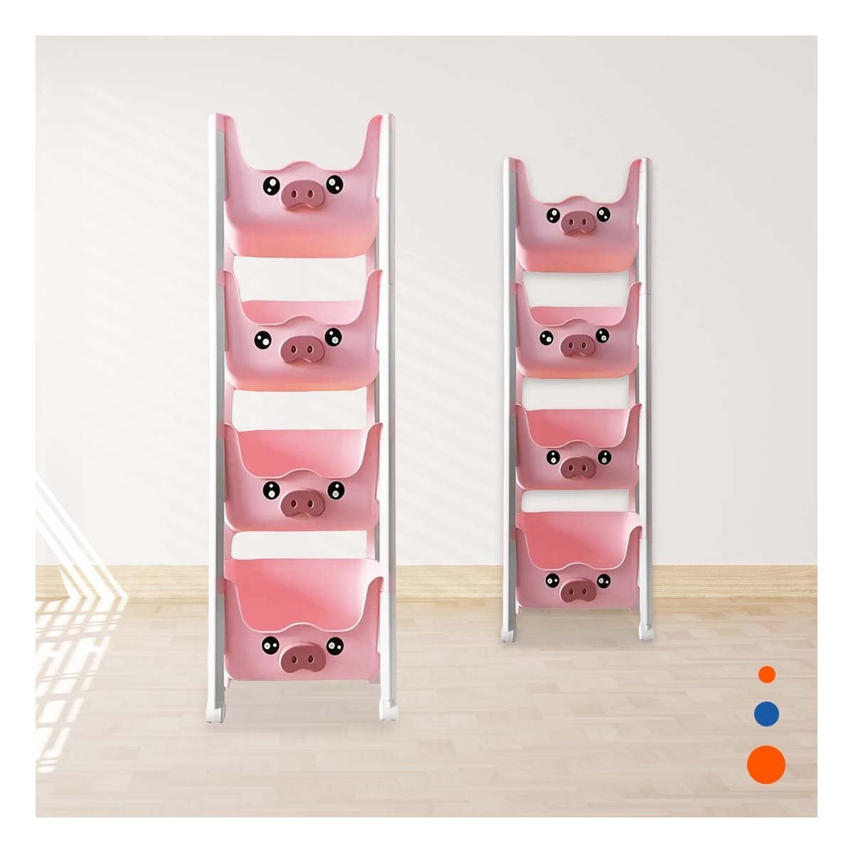 ORGANIZADOR INFANTIL DE VARIOS NIVELES CON DISENO DE CHANCHO PARA HOGAR YREGALO STICKER - 5