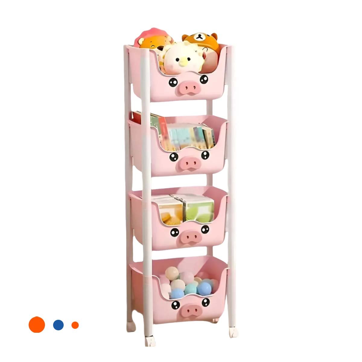 PACK2 MUEBLE INFANTIL PRACTICO CON VARIOS NIVELES PARA ALMACENAMIENTO YREGALO STICKER - 2