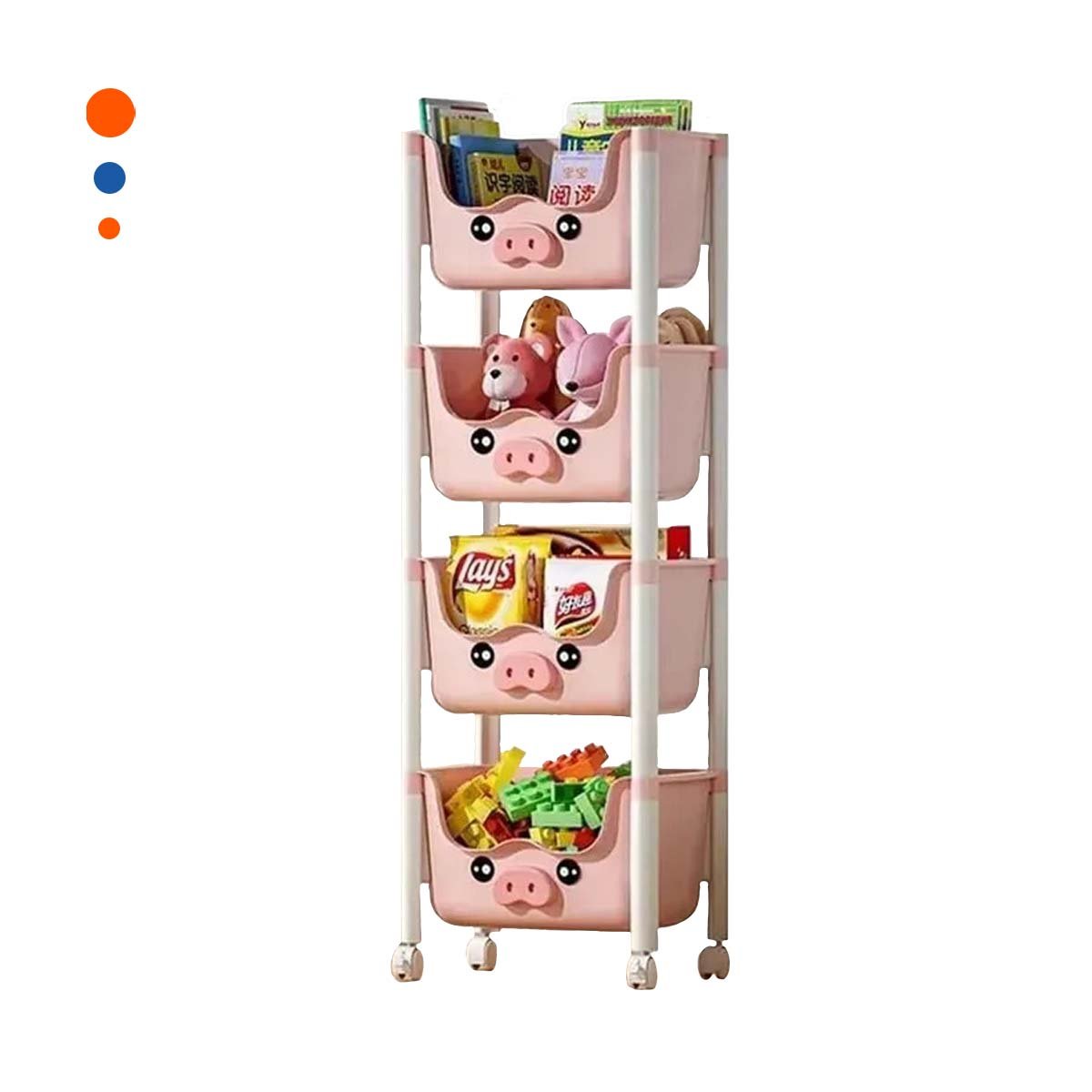 MUEBLE INFANTIL DE VARIOS NIVELES CON DISENO DE CHANCHO PARA ESPACIOS YLIGAS REGALO - 3