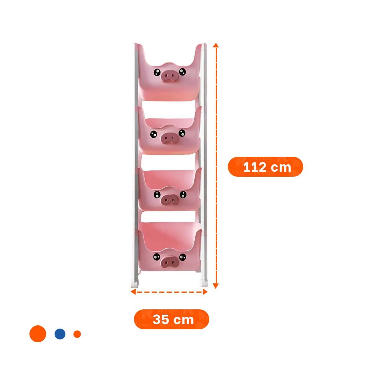 PACK4 RACK INFANTIL PRACTICO CON VARIOS NIVELES PARA ORDENAR - 4