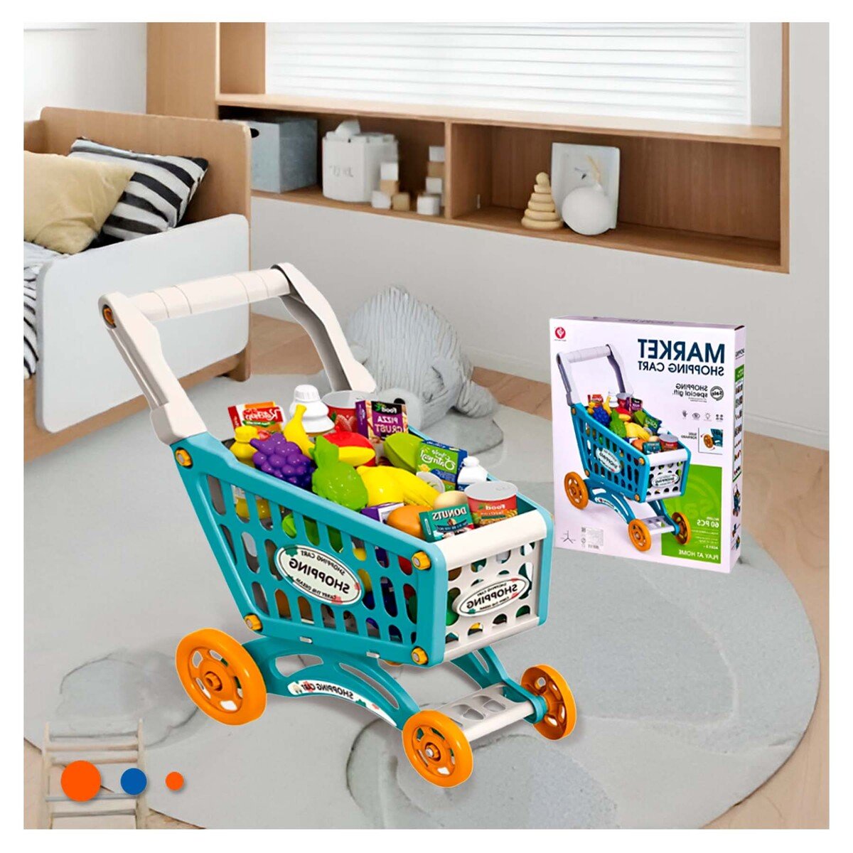 CARRITO DE COMPRAS DIVERTIDO PARA NINOS Y+LIGAS DE REGALO - 1