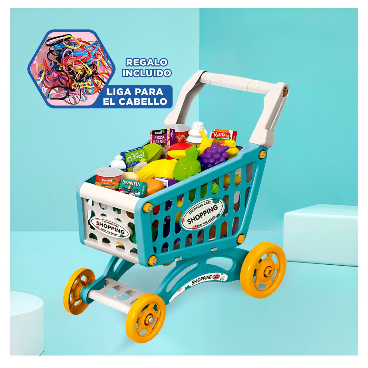 CARRITO DE COMPRAS DIVERTIDO PARA NINOS Y+LIGAS DE REGALO - 5