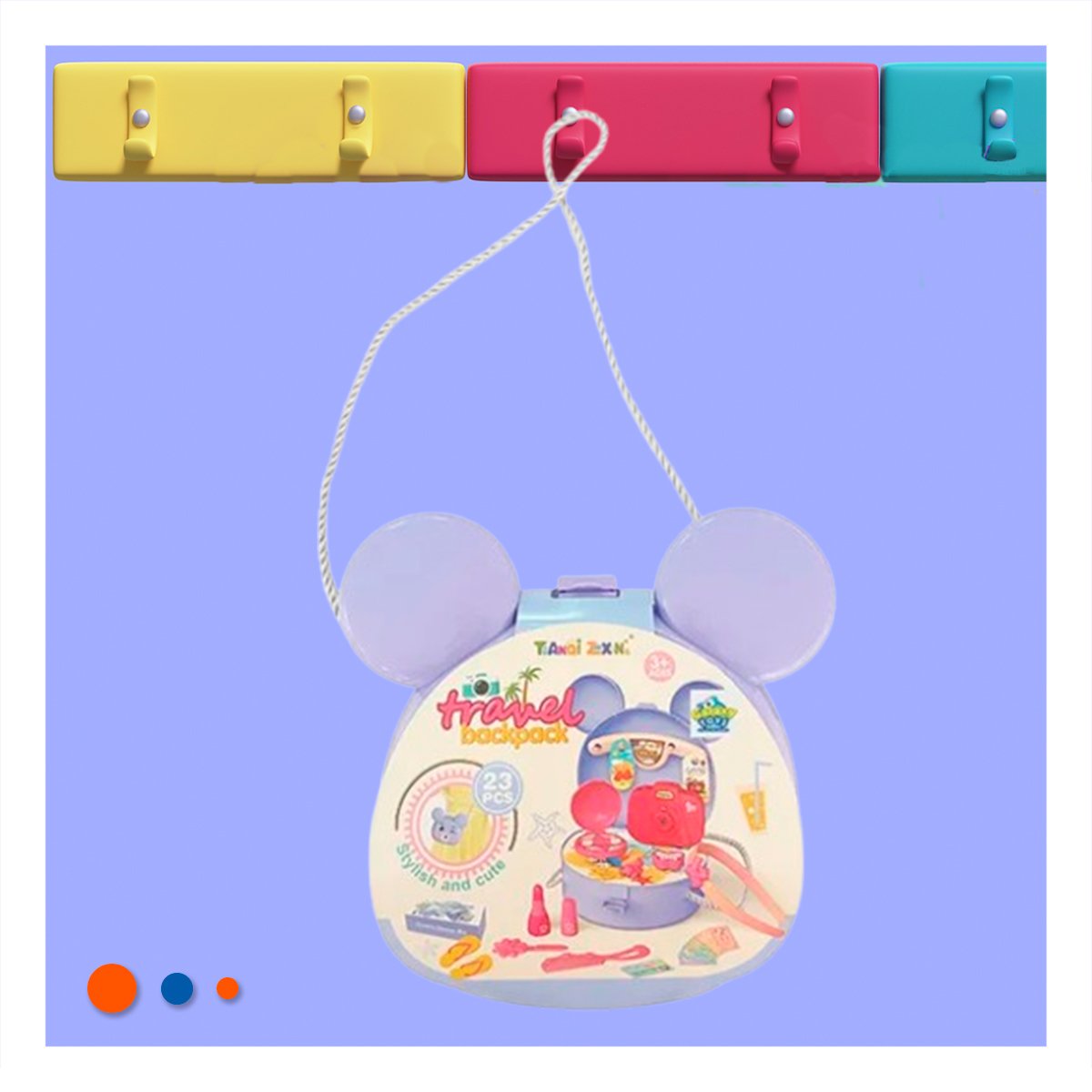 PACK2 MOCHILA INFANTIL CON OREJITAS PARA SALIDAS Y JUEGOS CREATIVOS - 3