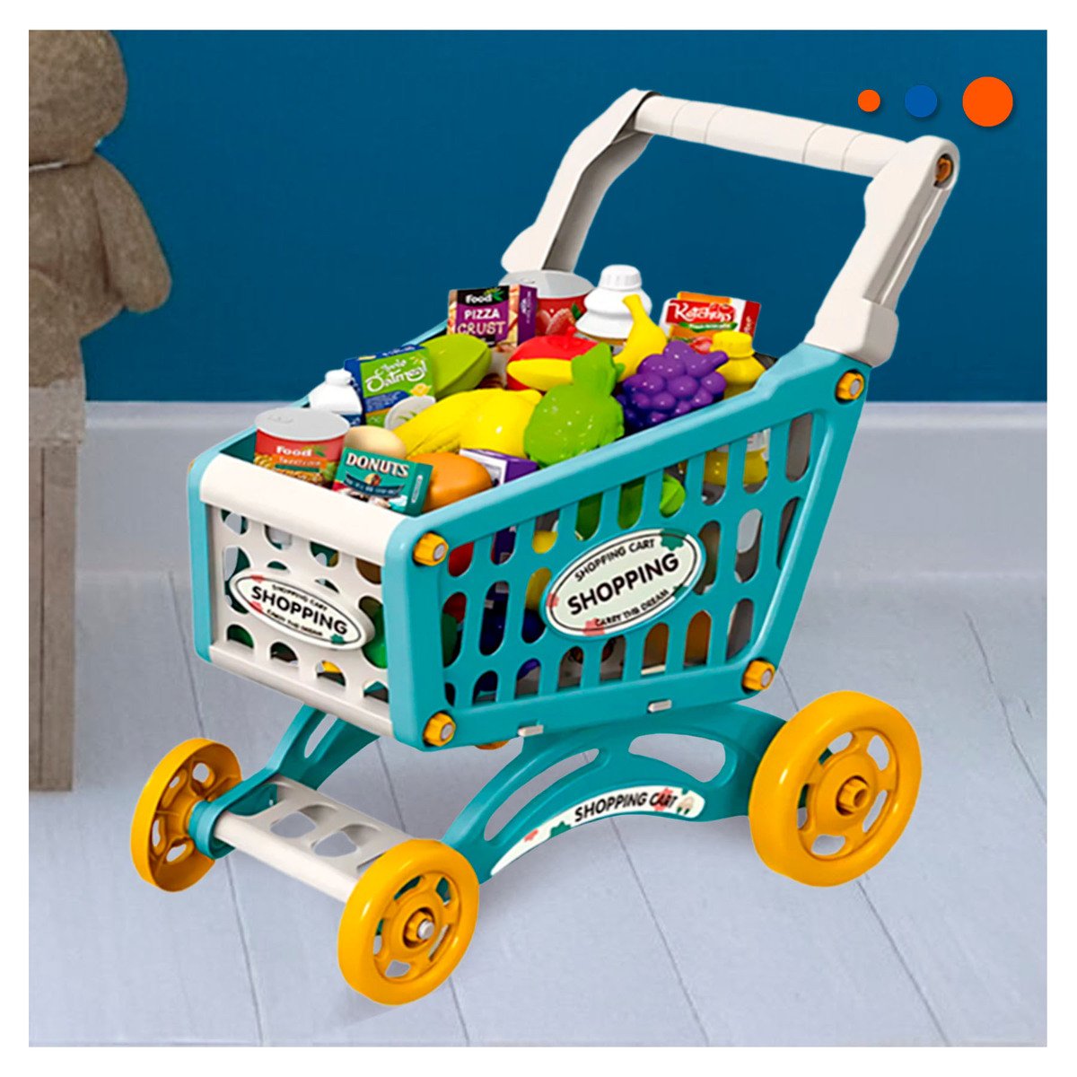 PACK4 JUGUETE DE SUPERMERCADO CON FRUTAS Y+PAPEL DE REGALO - 3