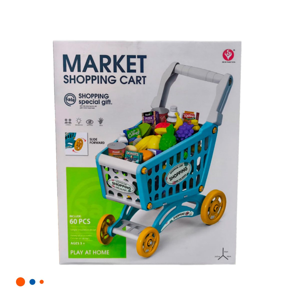 CARRITO DE COMPRAS INFANTIL Y ACCESORIOS Y+REGALO STICKERS - 5