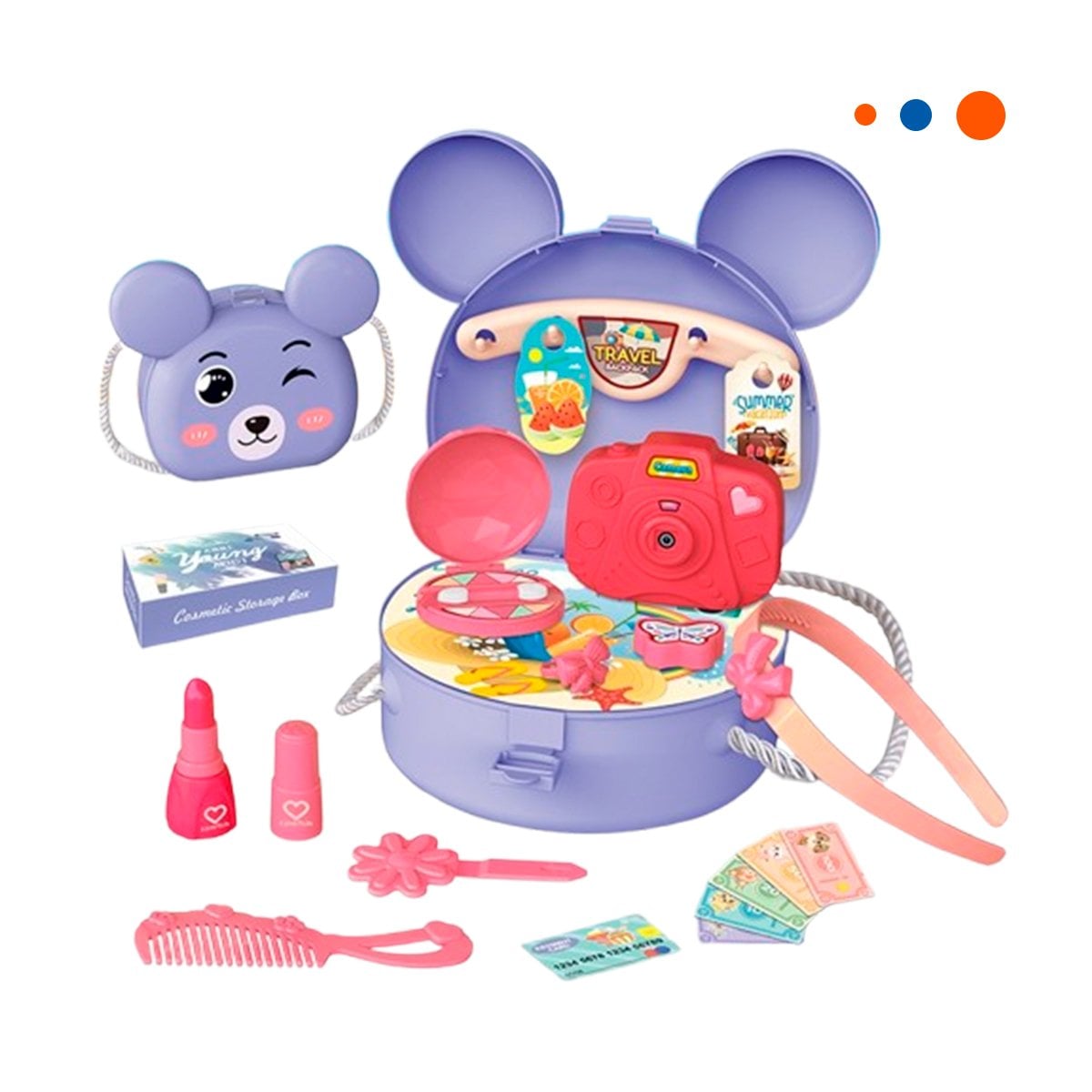 MOCHILA INFANTIL CON OREJITAS PARA JUEGO DIARIO Y ACCESORIOS DE VIAJE YREGALO STICKER - 3
