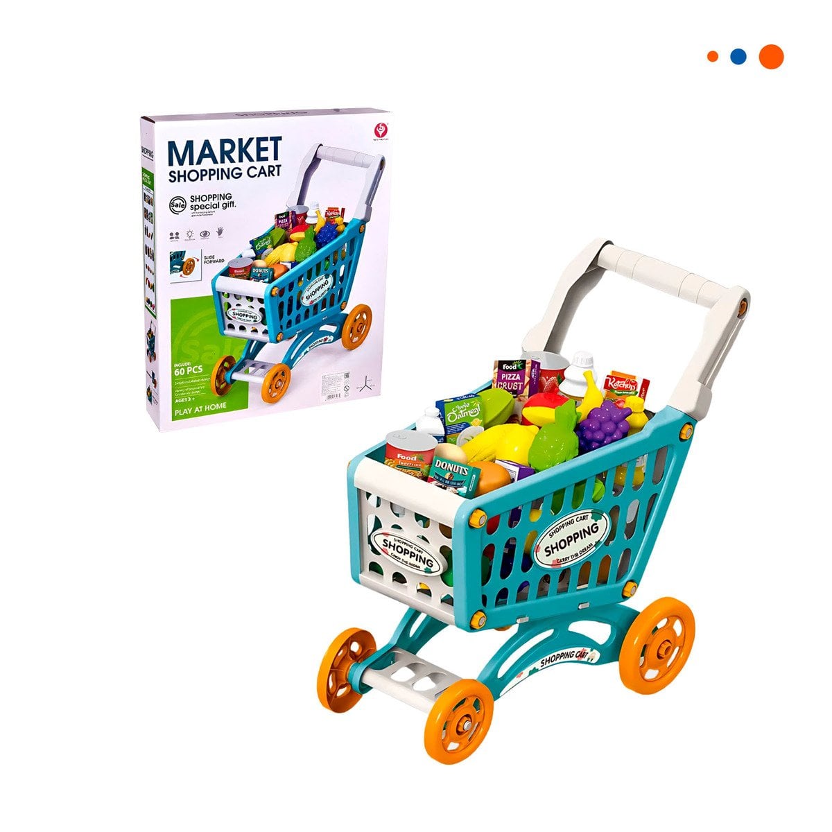 PACK6 JUGUETE SUPER INFANTIL CON ALIMENTOS Y+PAPEL DE REGALO - 3