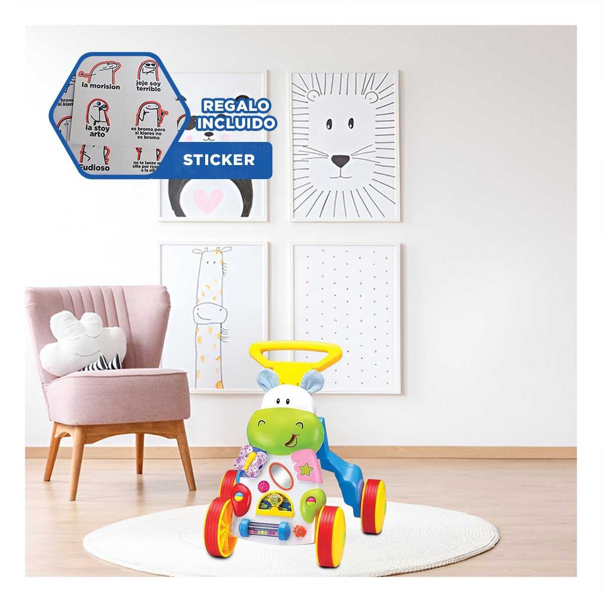 PACK4 CAMINADOR PARA NIÑOS PRIMEROS PASOS Y+REGALO STICKERS - 5