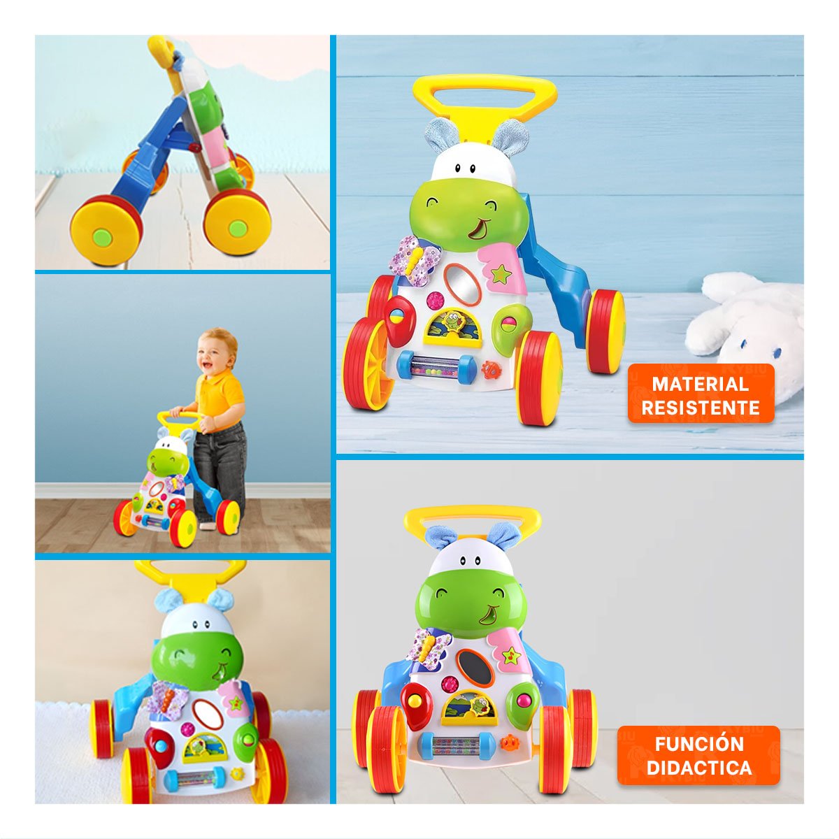 PACK4 CAMINADOR KID HIPOPOTAMO AVENTURERO Y+PAPEL DE REGALO - 5