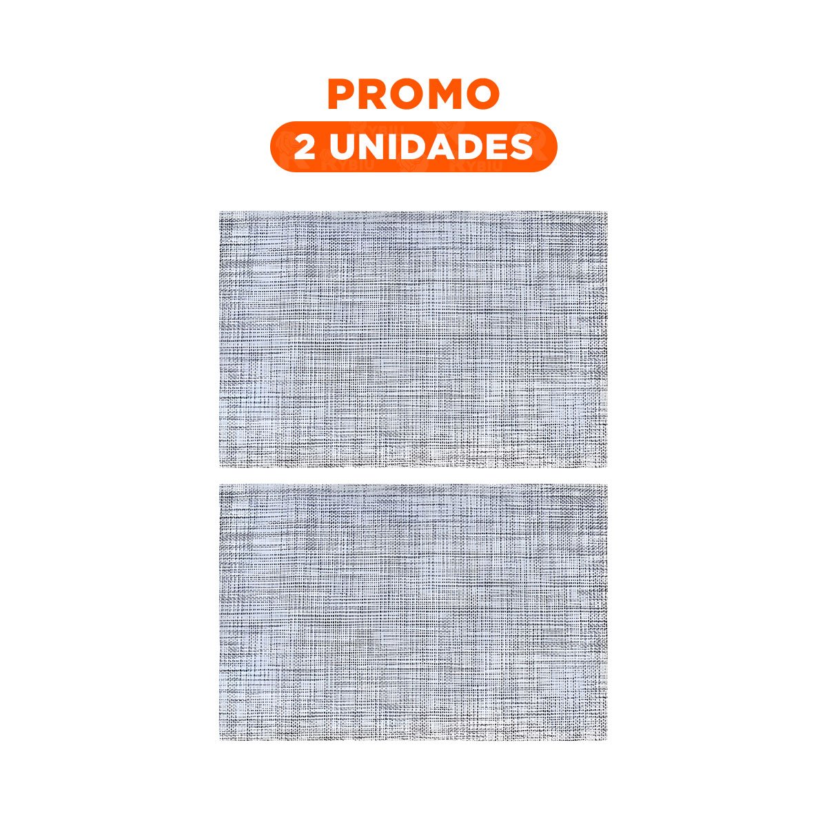 PACK2 BANDEJA DE MESA INDIVIDUALES PLOMO JASPEADO 6 PIEZAS FACIL DE LIMPIAR - 1