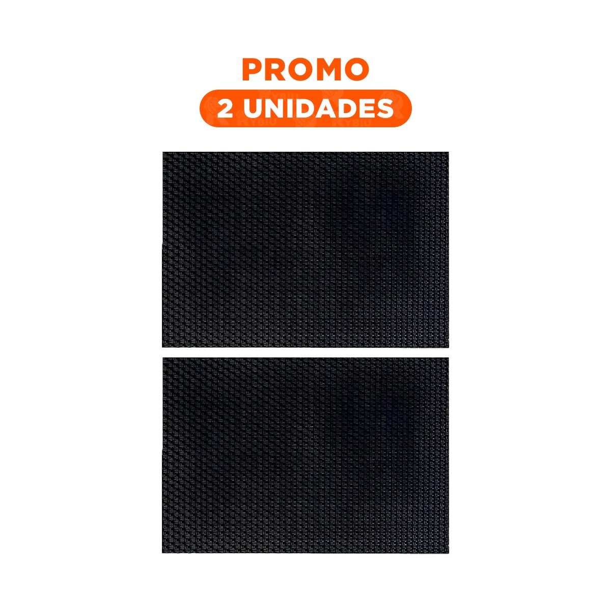 PACK2 BANDEJA DE MESA INDIVIDUALES RECTANGULARES NEGRO 6 PIEZAS FACIL DE LIMPIAR - 1