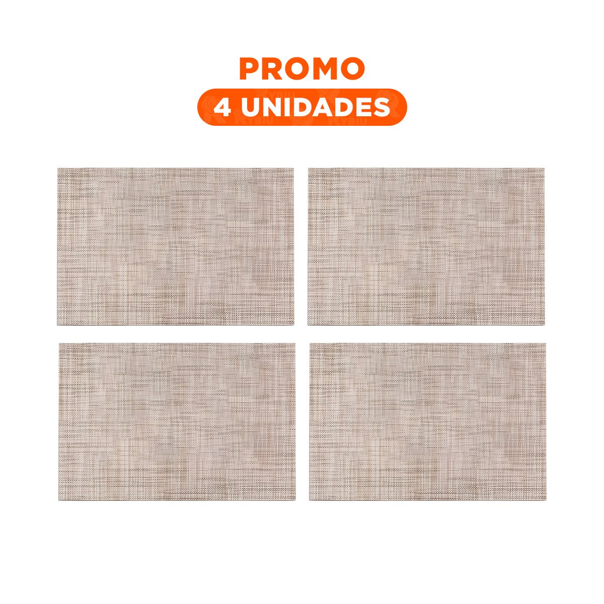 PACK4 SET DE MESA INDIVIDUALES MOSTAZA JASPEADO 6 PIEZAS FACIL DE USAR Y+REGALO STICKER - 1