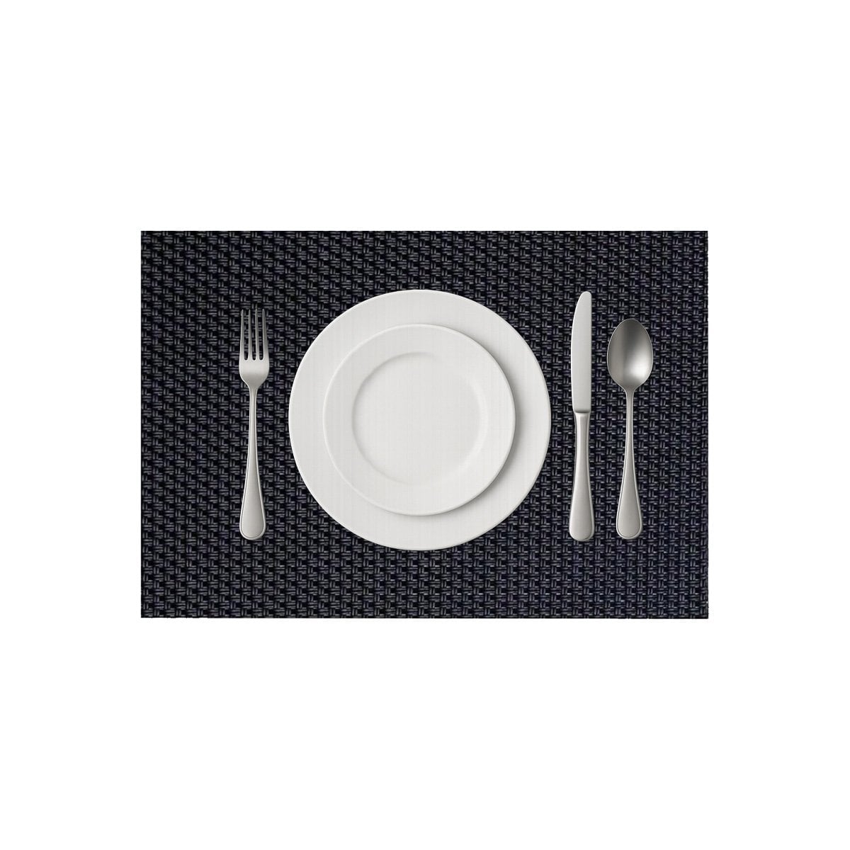 PACK4 SET DE MESA INDIVIDUALES RECTANGULARES NEGRO 6 PIEZAS PRACTICO Y SEGURO Y+PAPEL REGALO - 3
