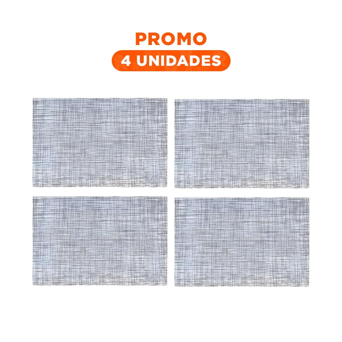 PACK4 SET DE MESA INDIVIDUALES PLOMO JASPEADO 6 PIEZAS FACIL DE USAR Y+REGALO STICKER - 1